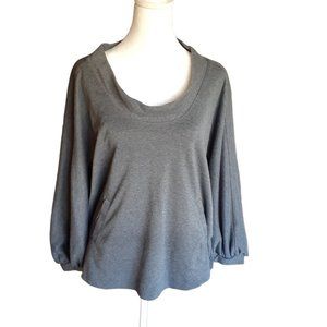 Soft surroundings Top gray scoop neck .size. S Mid Weight